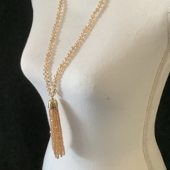 Holiday Sparkle Tassel Necklace - Picture 2 of 9